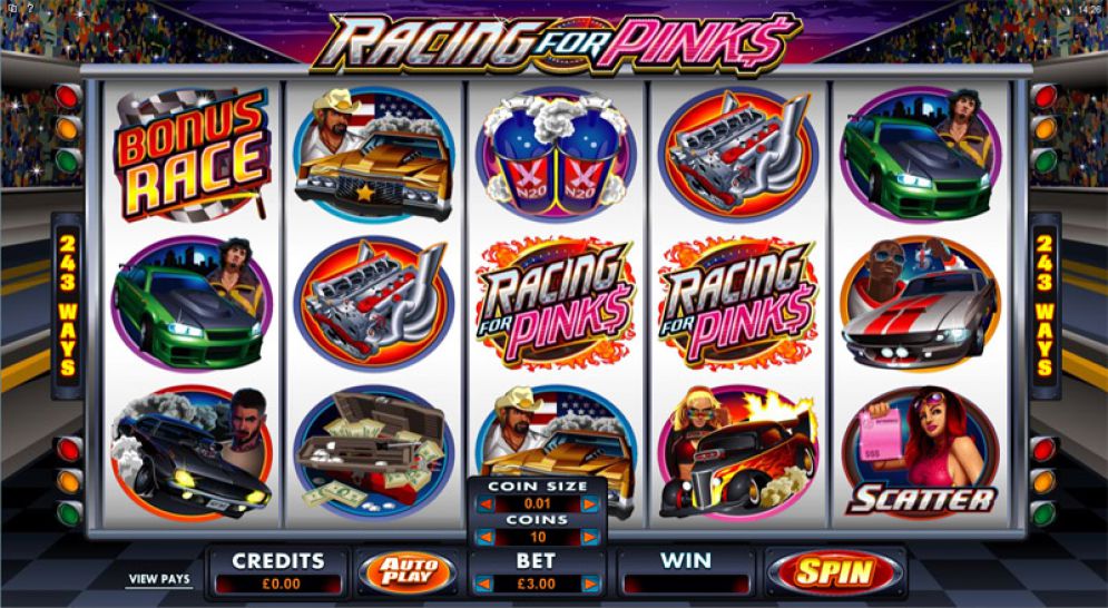 Motorsport slot game